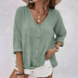 Adriana | Blusa Casual Relajada con Botones